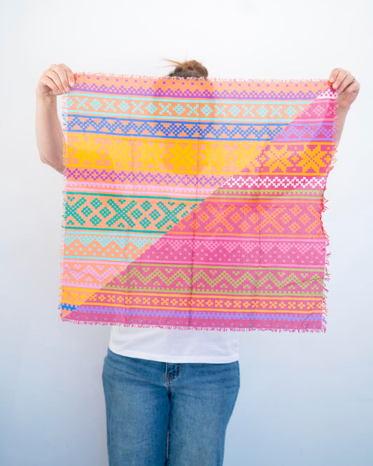 Autumn Cotton Scarf - Norwegian