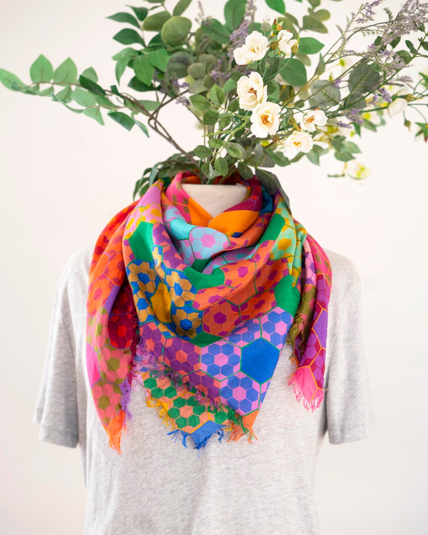 Autumn on the Plains Silk Wild Rag Scarf - EPP