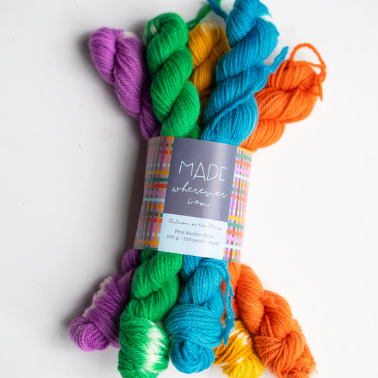 Autumn on the Plains Hand Dyed Mini Skeins