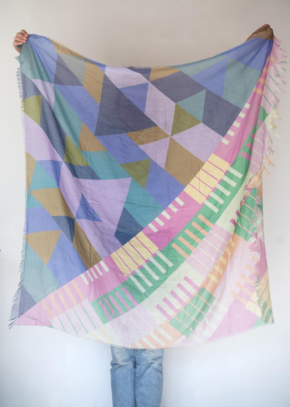 Spring in the Mountains Wool & Cashmere Scarf - Shapes