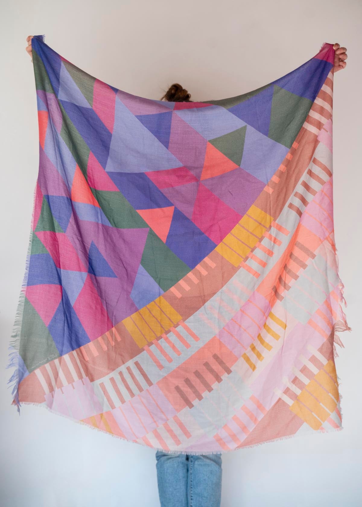 Summer in the Desert Wool & Cashmere Scarf - Shapes