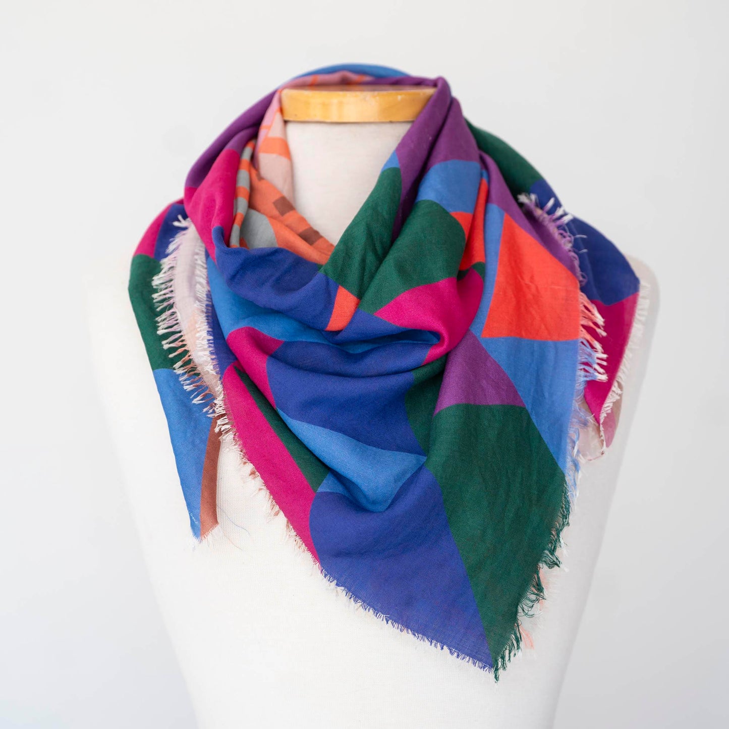 Summer in the Desert Wool & Silk Scarf - Shapes