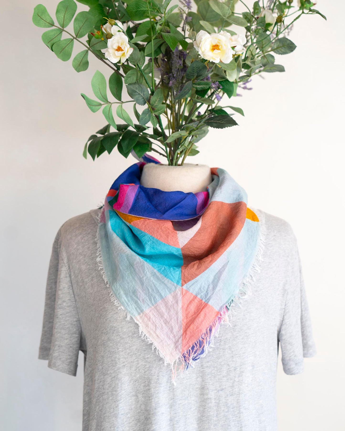 Summer in the Desert Cotton Scarf - Diamonds