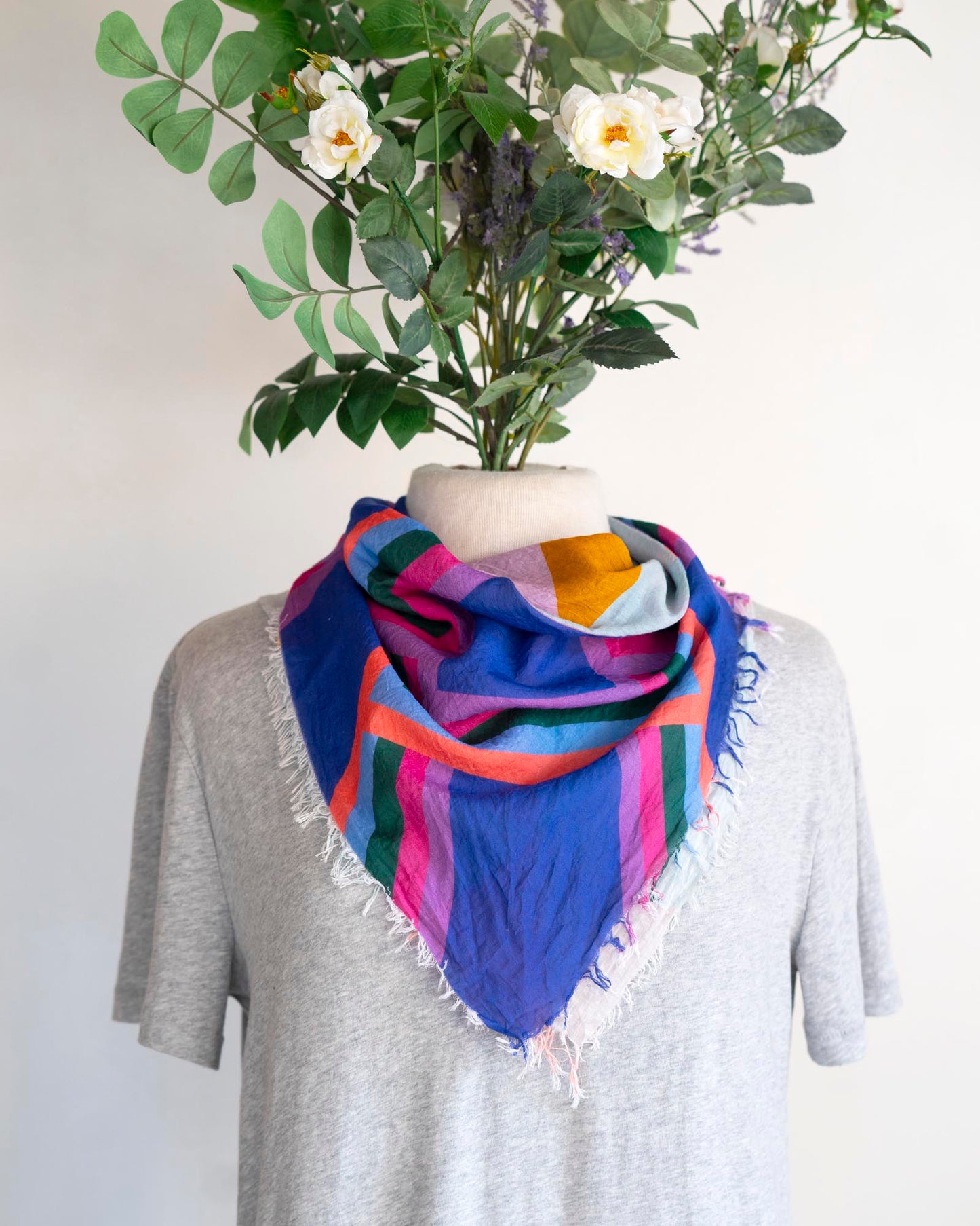 Summer in the Desert Cotton Scarf - Diamonds