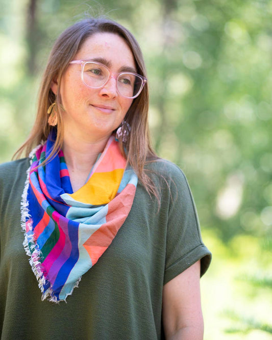 Summer in the Desert Silk Bandana Scarf - Diamonds