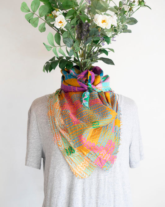 Autumn Silk Wild Rag Scarf - Knit & Weave