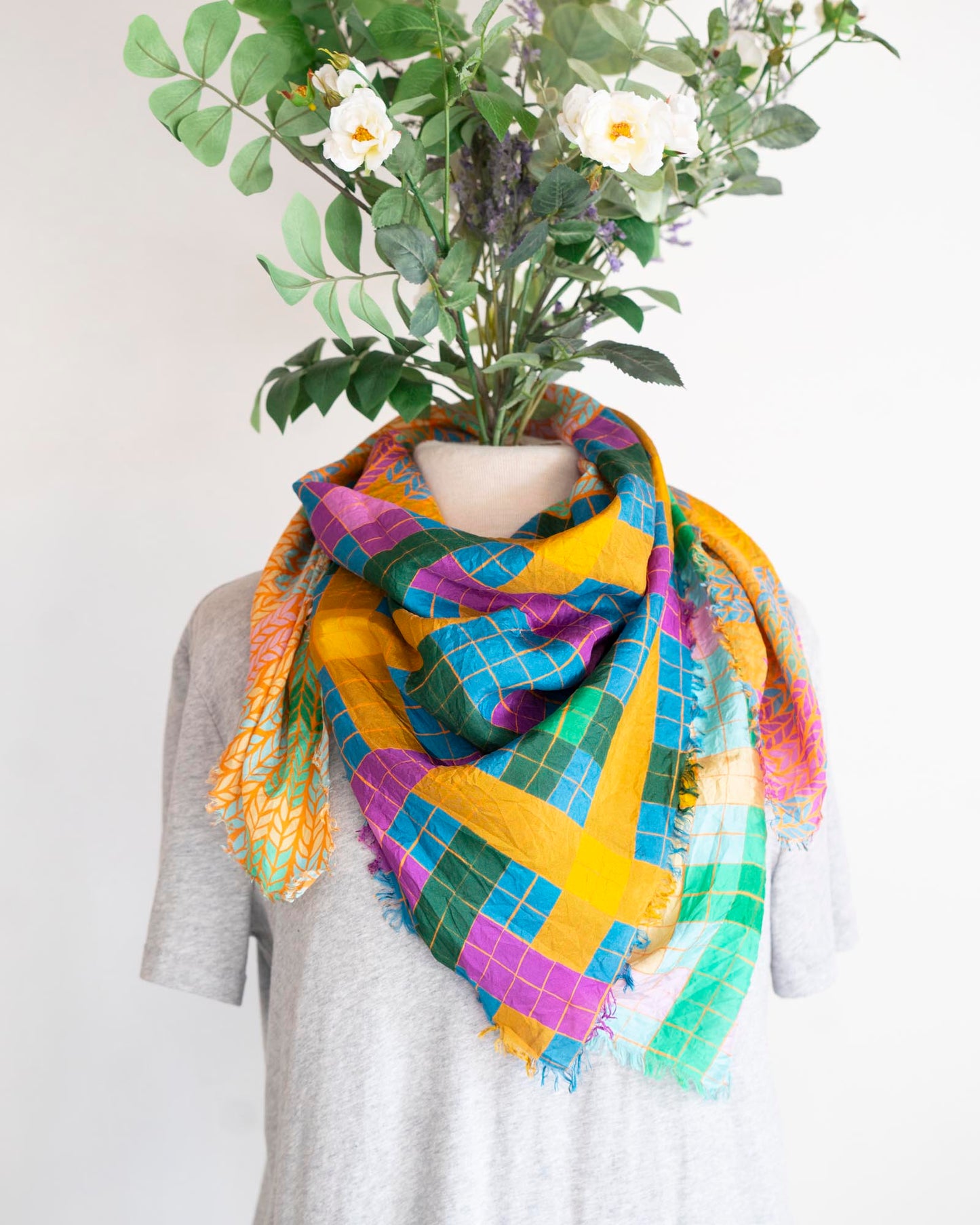 Autumn Silk Wild Rag Scarf - Knit & Weave