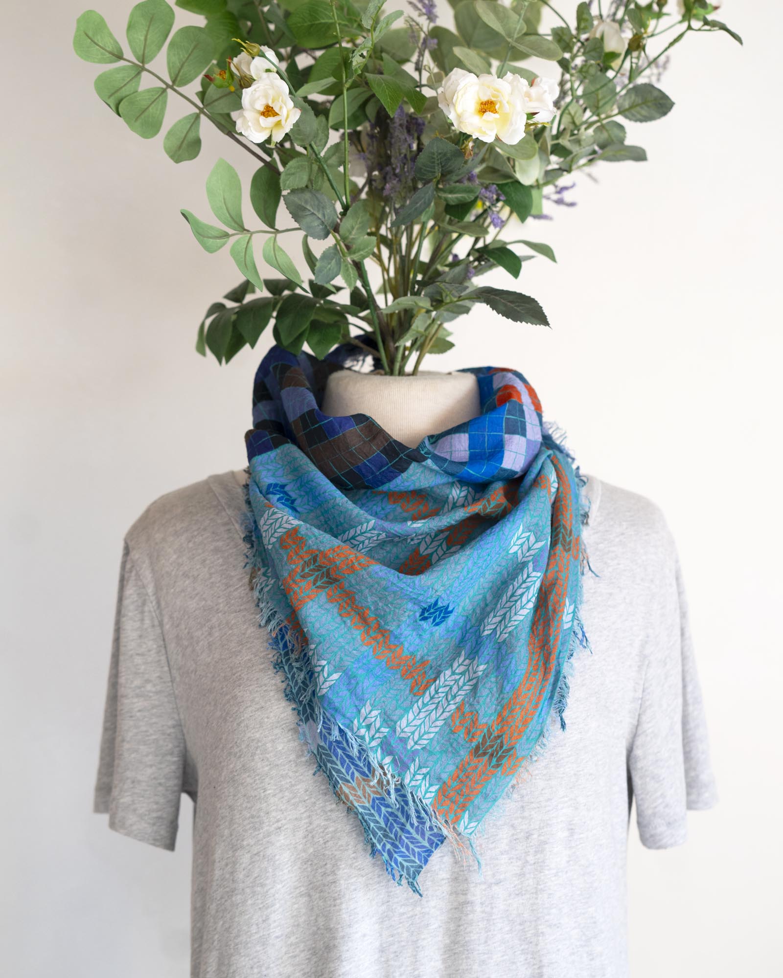 Winter Cotton Scarf Knit Weave