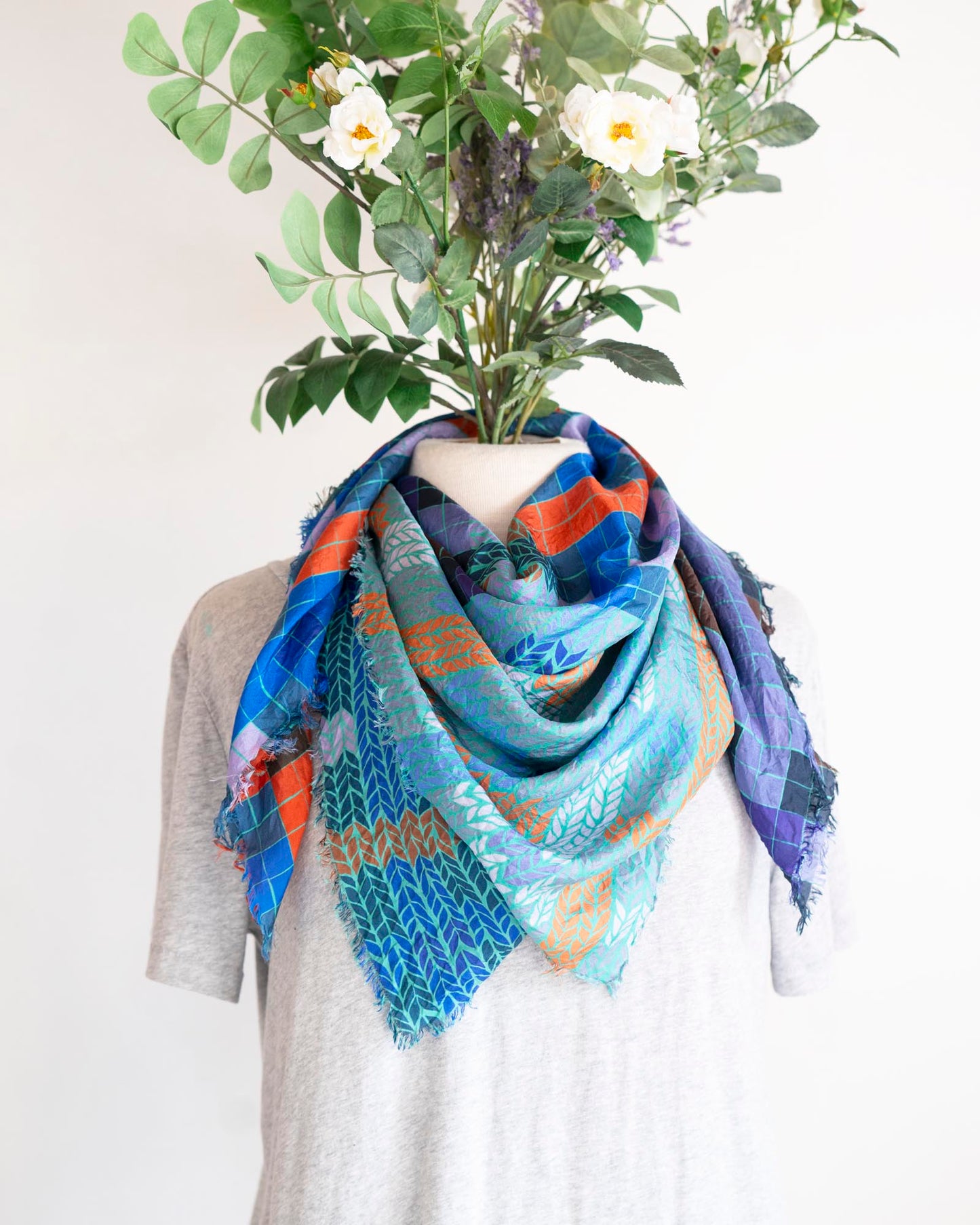 Winter Silk Scarf - Knit & Weave