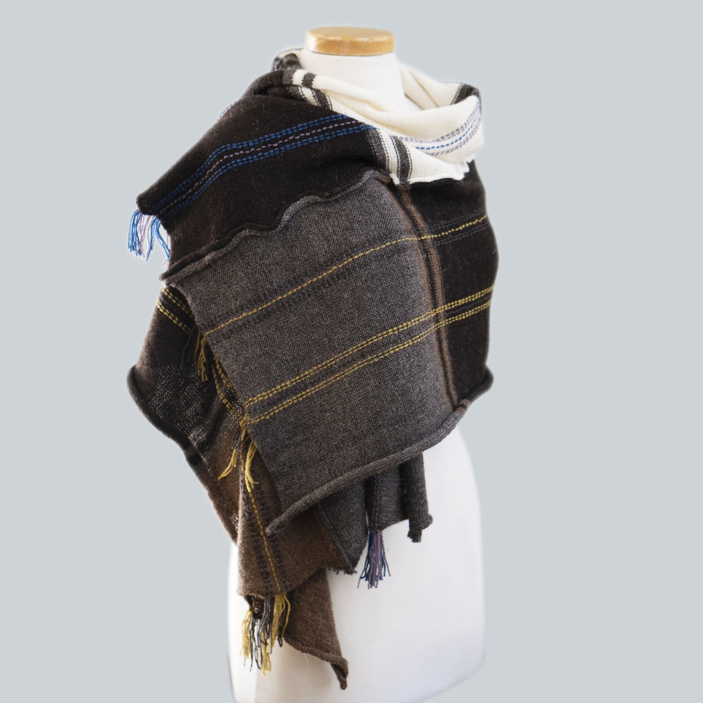 Cool & Dark - Naturally Coloured Wool Scarf