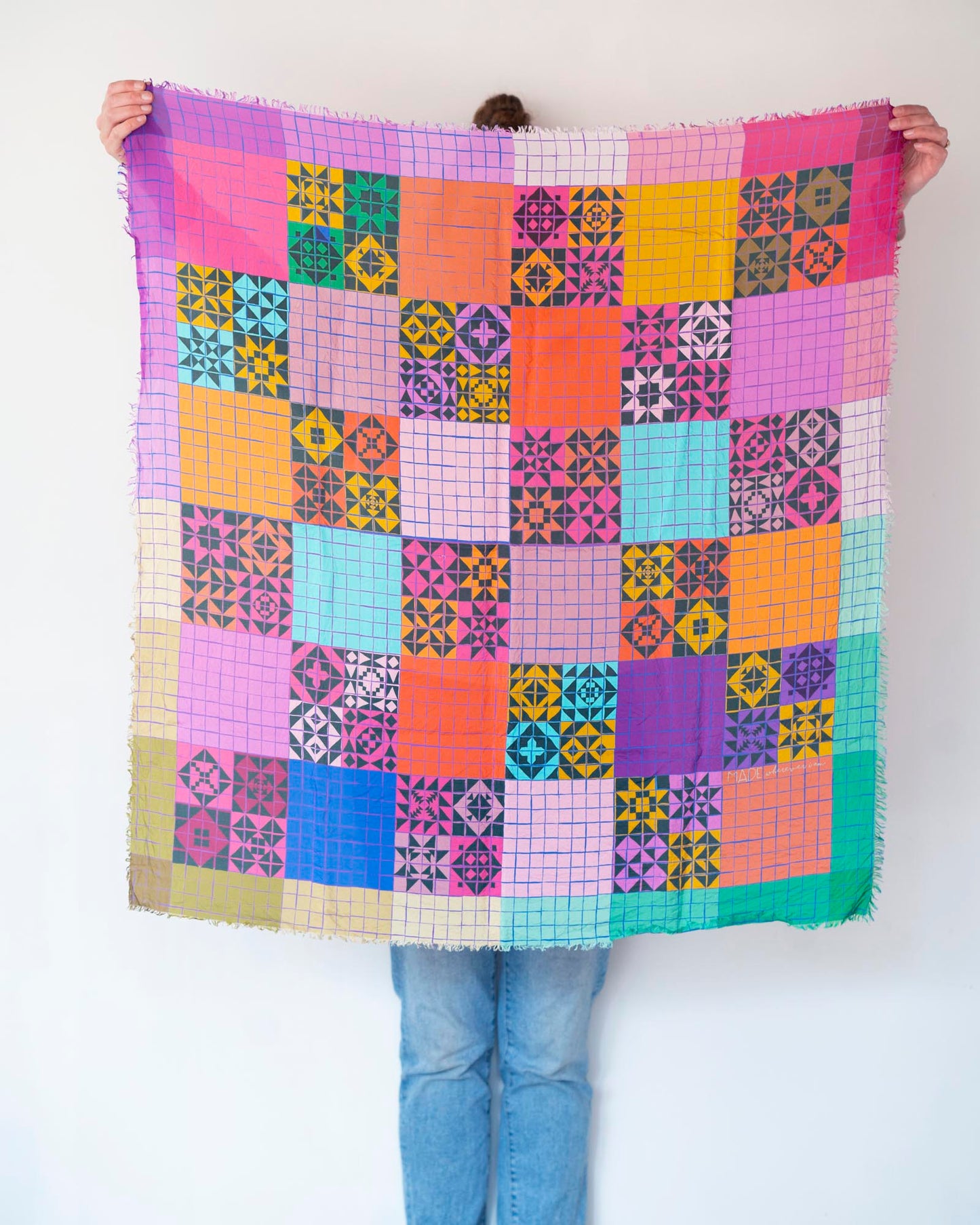Autumn Silk Wild Rag Scarf - Patchwork