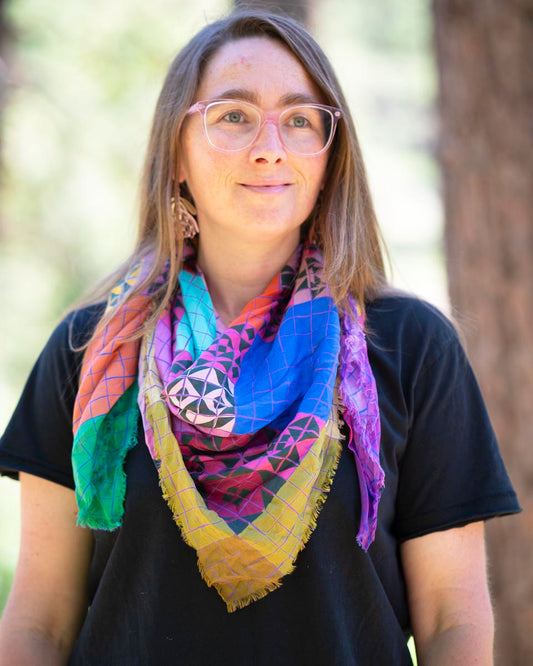 Autumn Silk Wild Rag Scarf - Patchwork