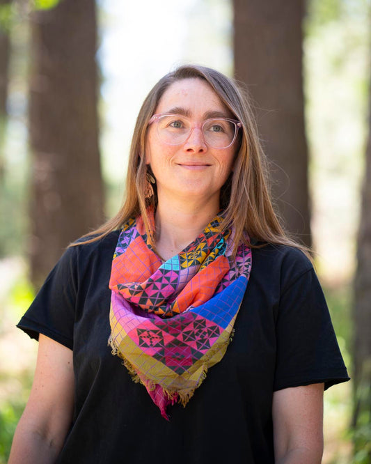 Autumn Silk Bandana Scarf - Patchwork