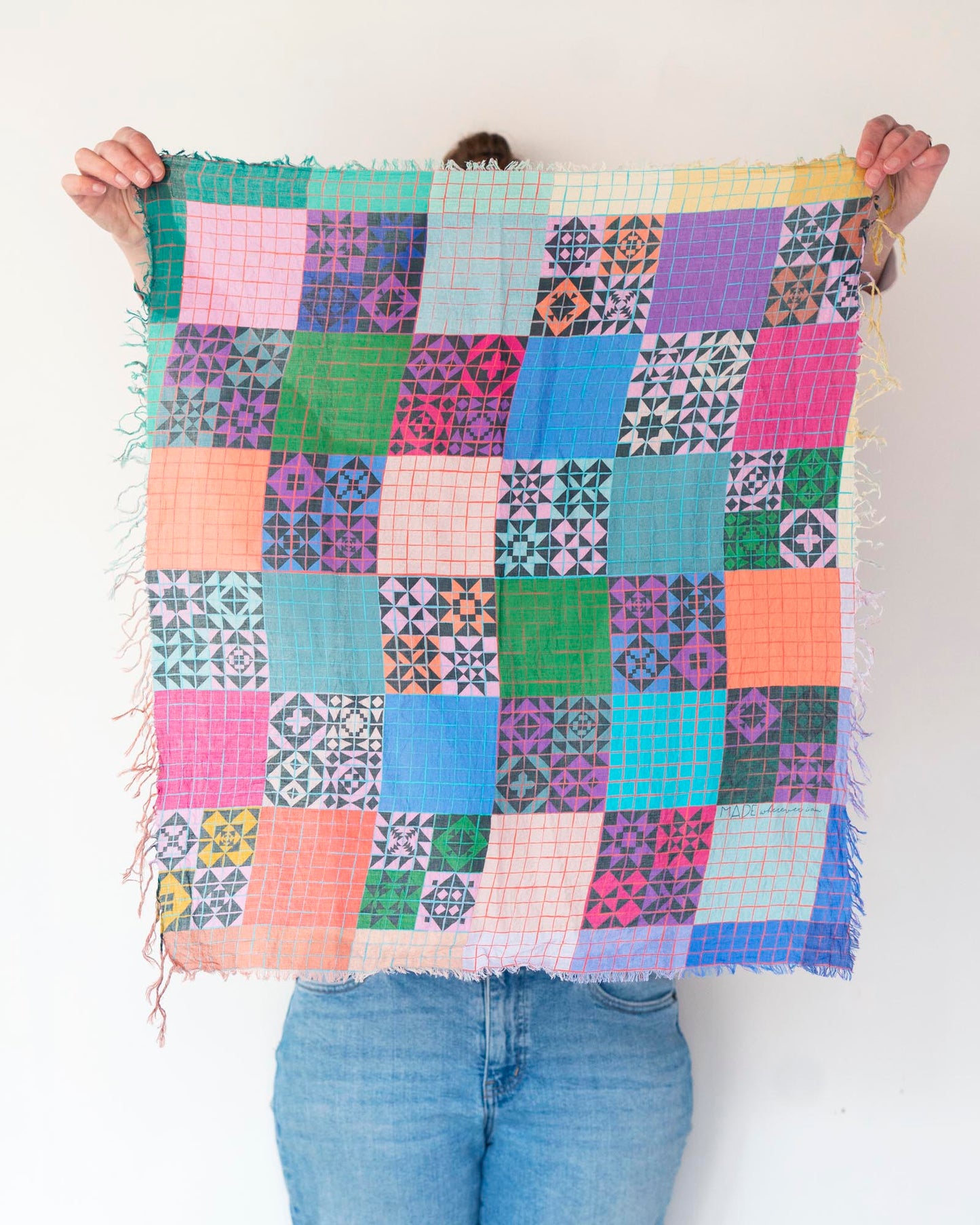 Summer Cotton Scarf - Patchwork