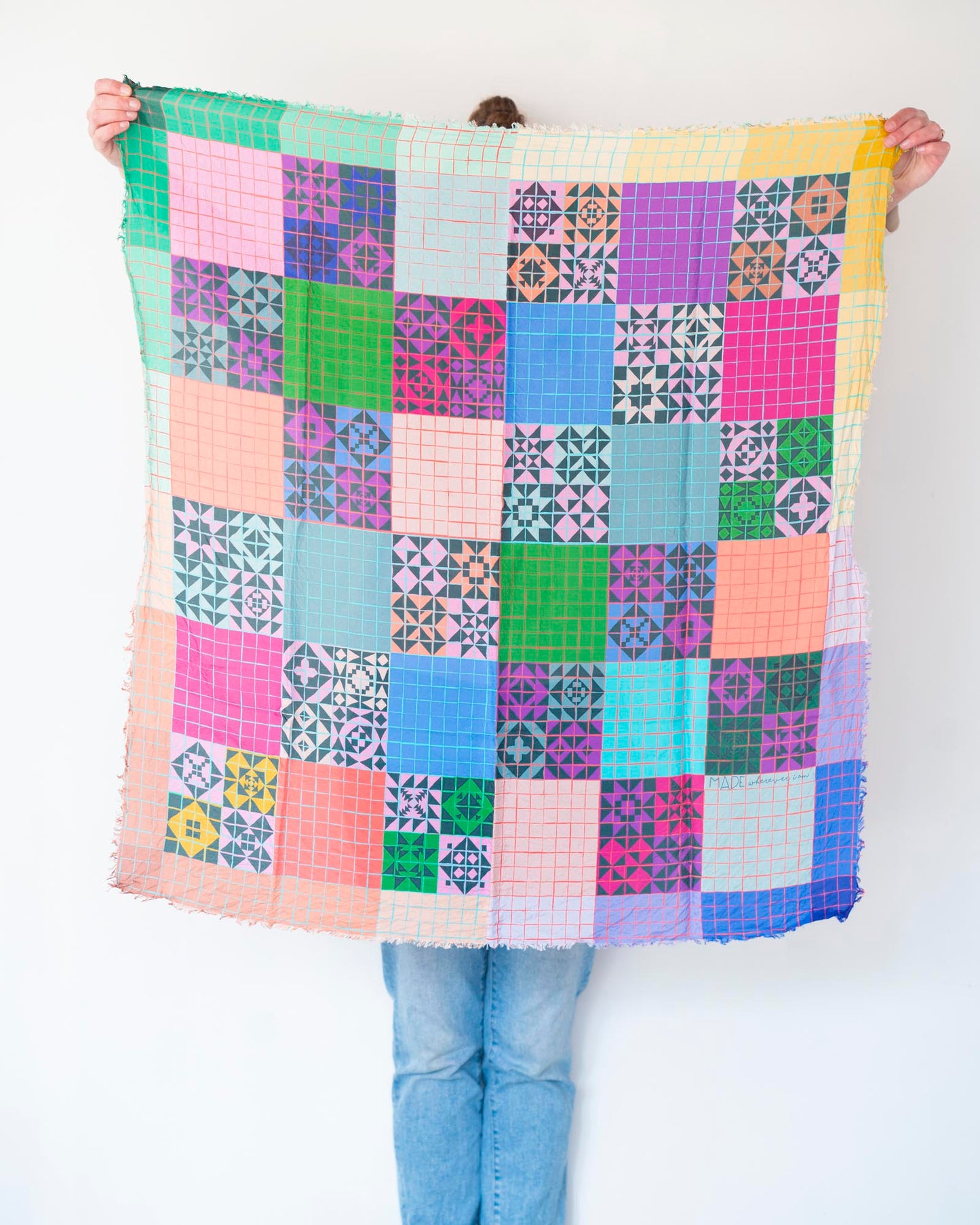 Summer Silk Wild Rag Scarf - Patchwork
