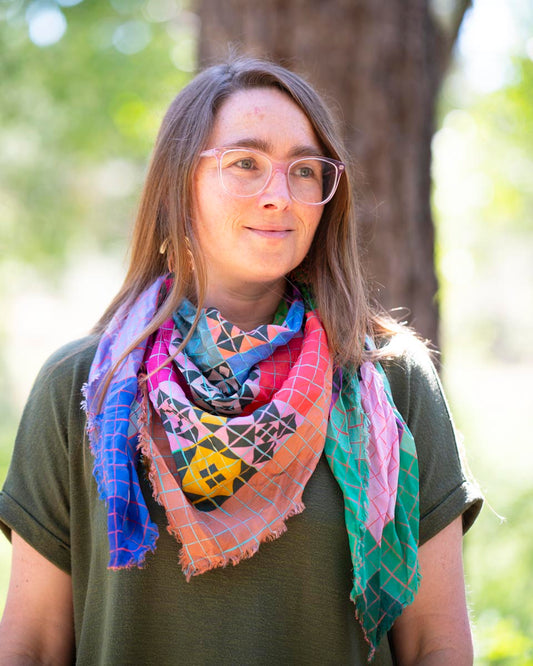 Summer Silk Wild Rag Scarf - Patchwork