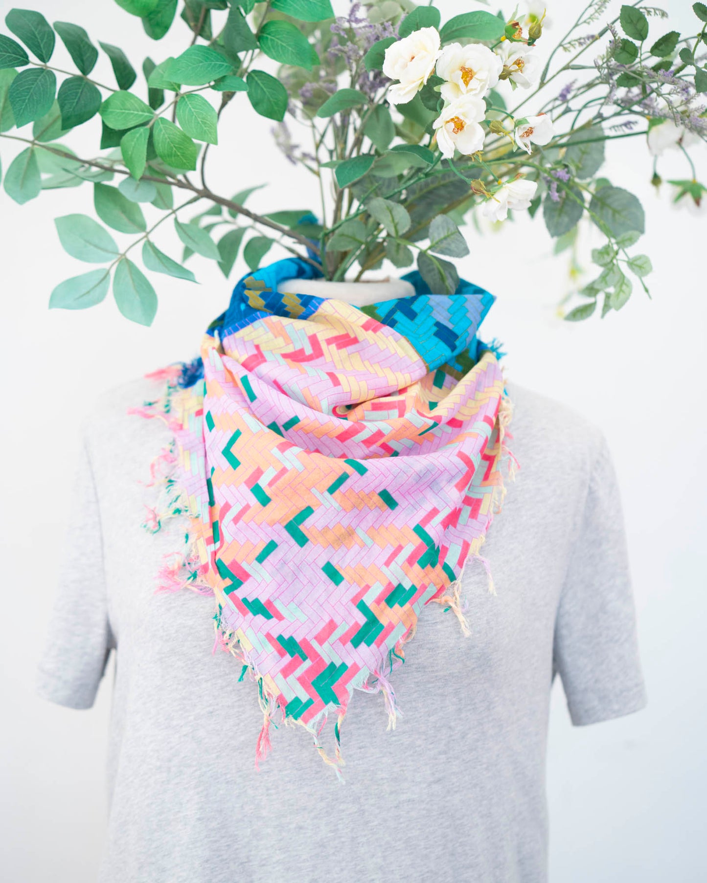 Spring Cotton Scarf - Tartan & Tweed
