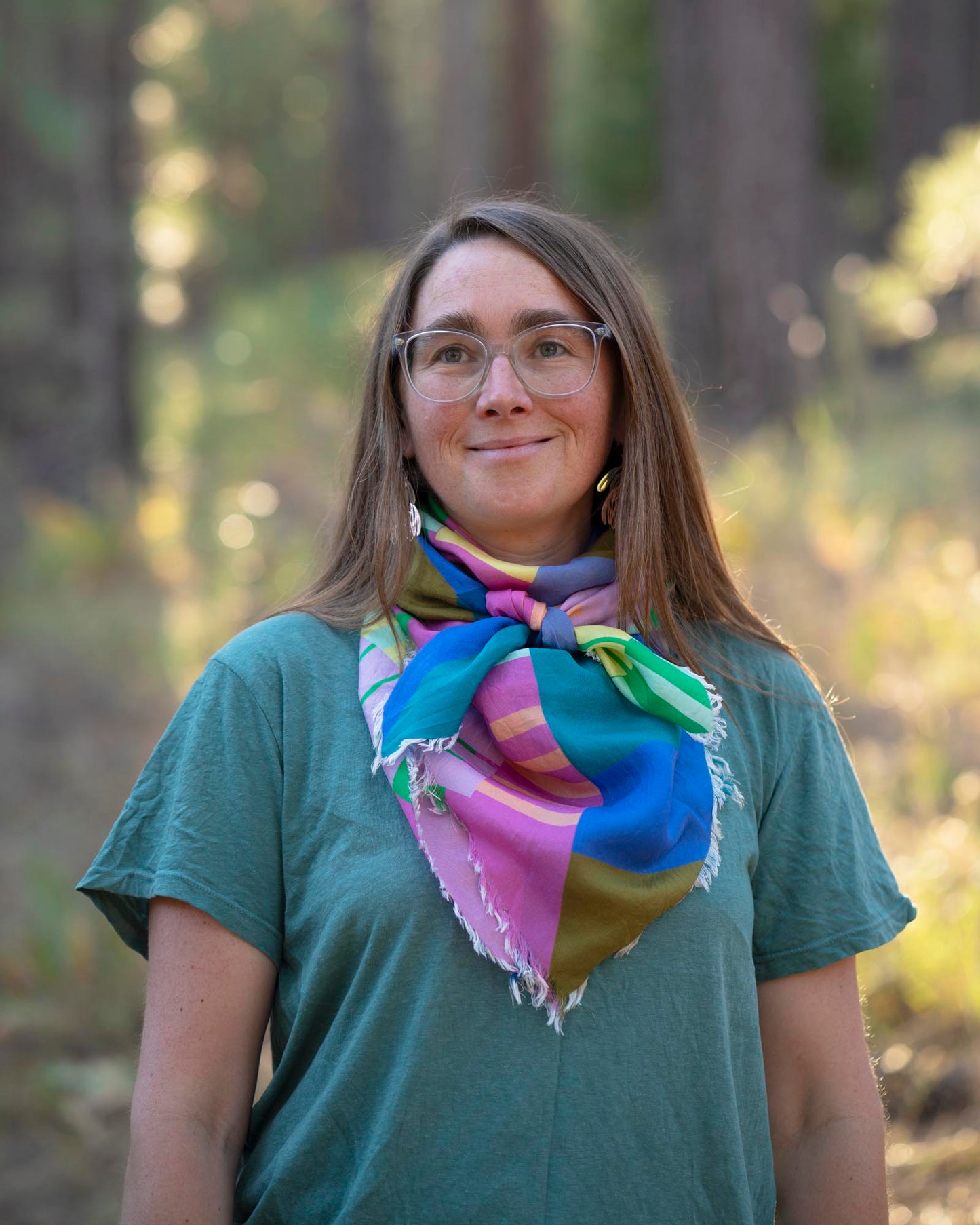 Spring in the Mountains Silk Wild Rag Scarf - Shapes