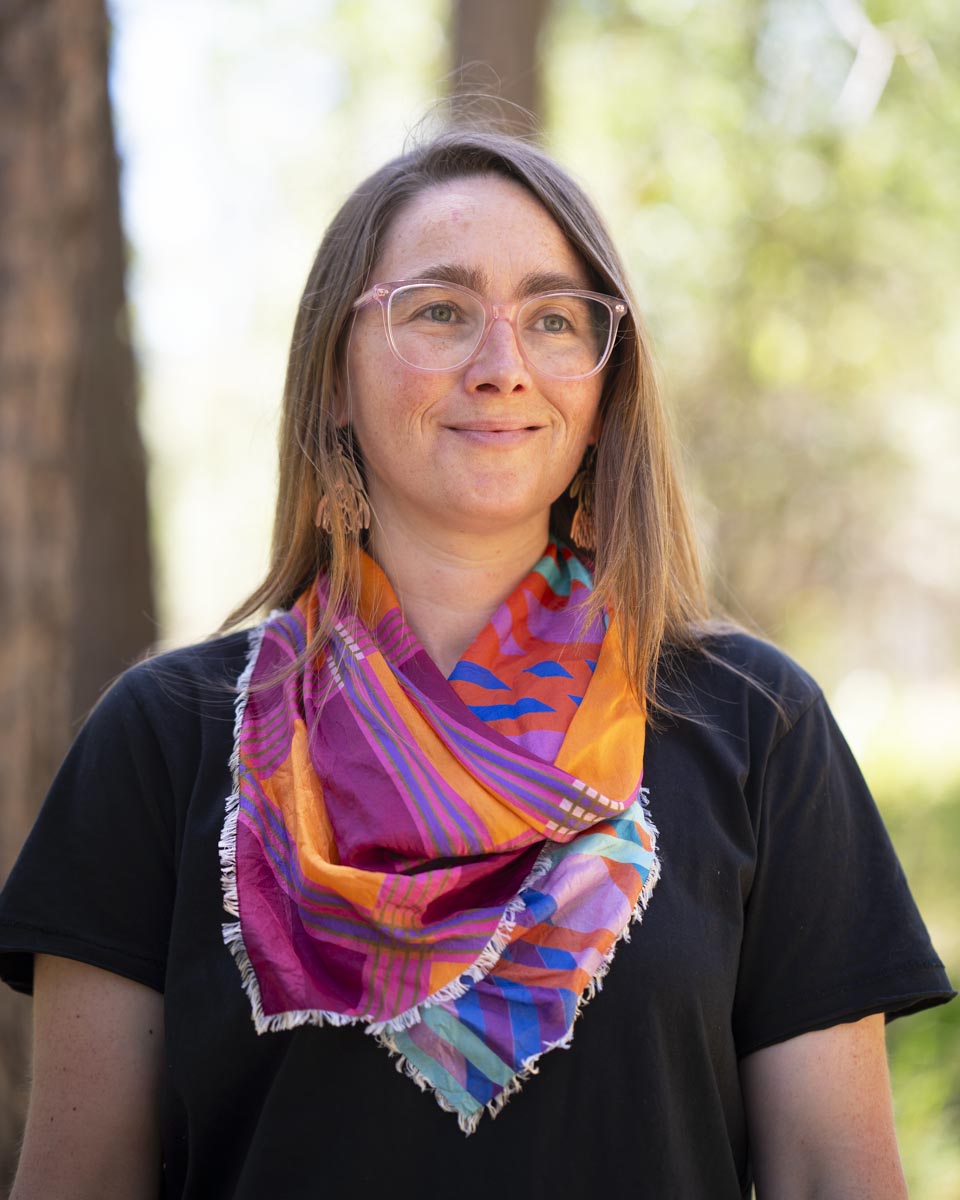 Autumn on the Plains Silk Bandana Scarf - Stripes