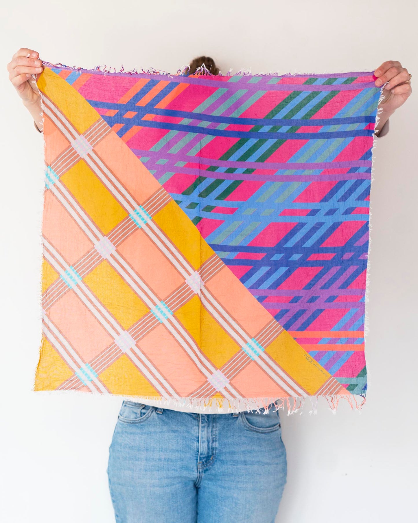 Summer in the Desert Cotton Scarf - Stripes