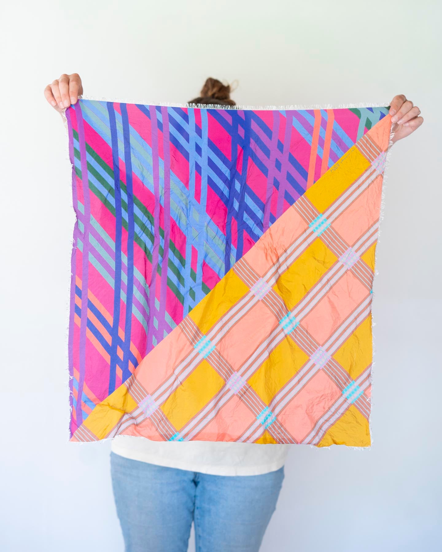 Summer in the Desert Silk Bandana Scarf - Stripes