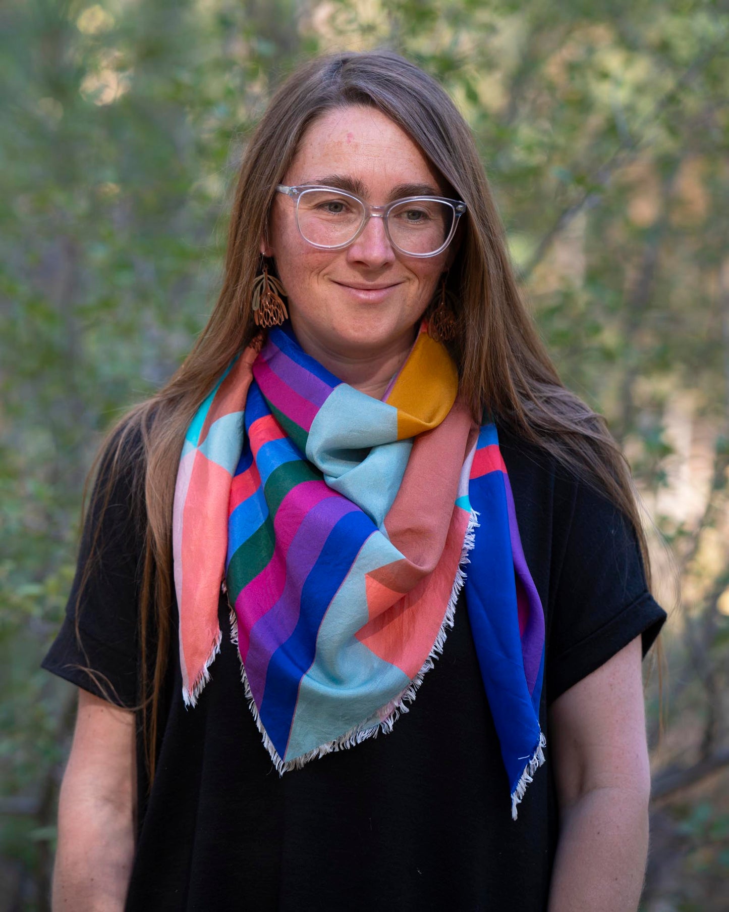 Summer in the Desert Silk Wild Rag Scarf - Diamonds