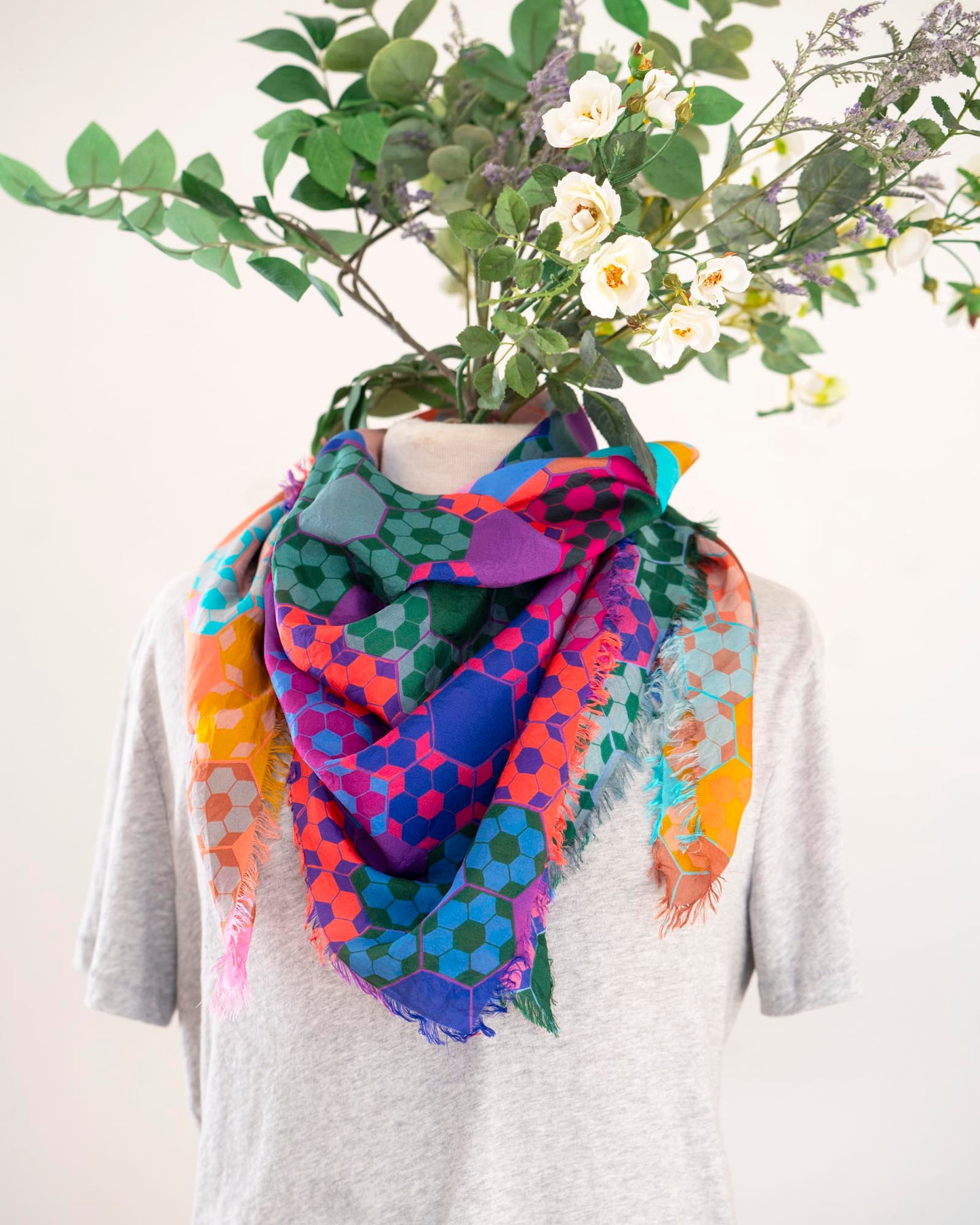 Summer in the Desert Silk Wild Rag Scarf - EPP