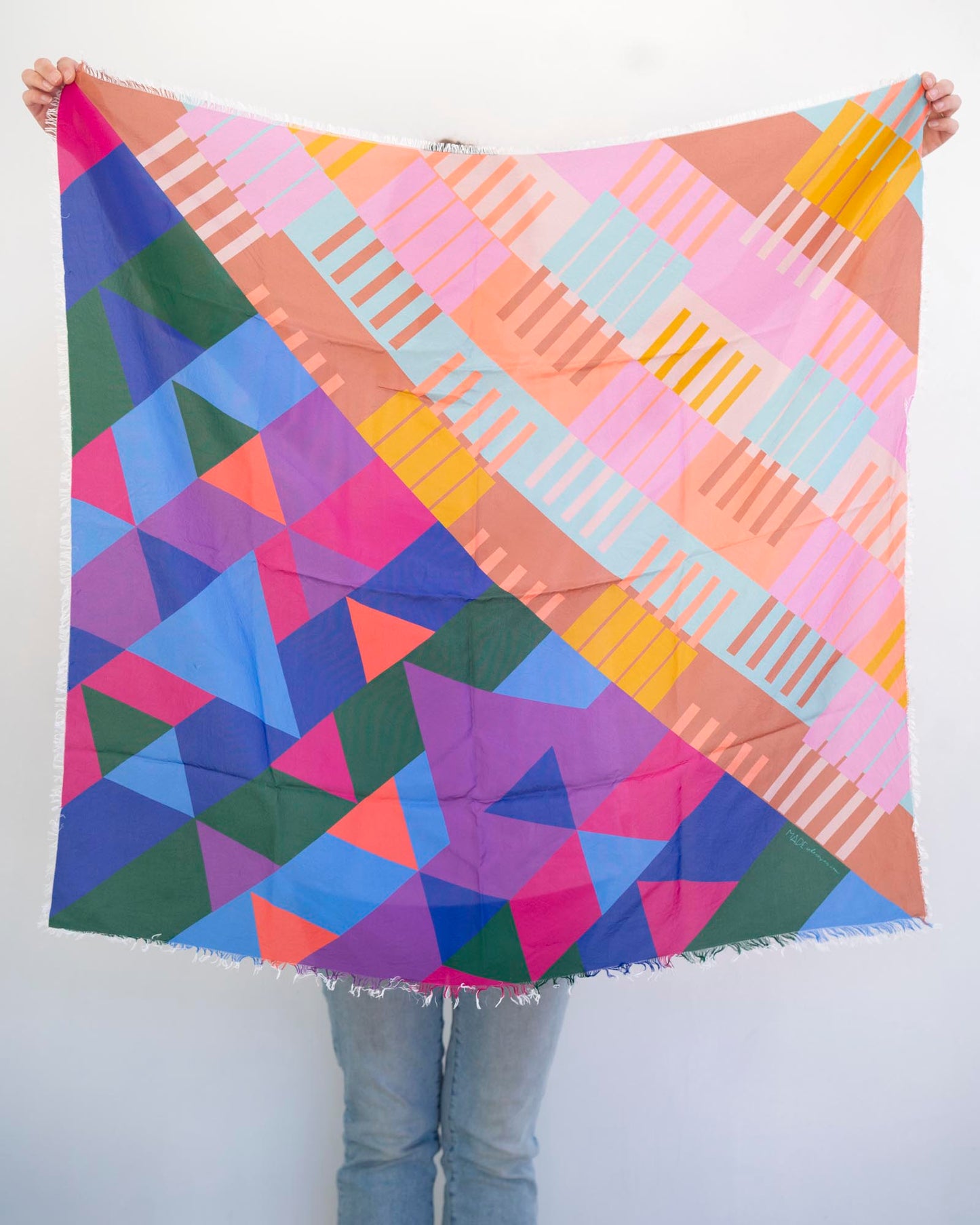 Summer in the Desert Silk Wild Rag Scarf - Shapes
