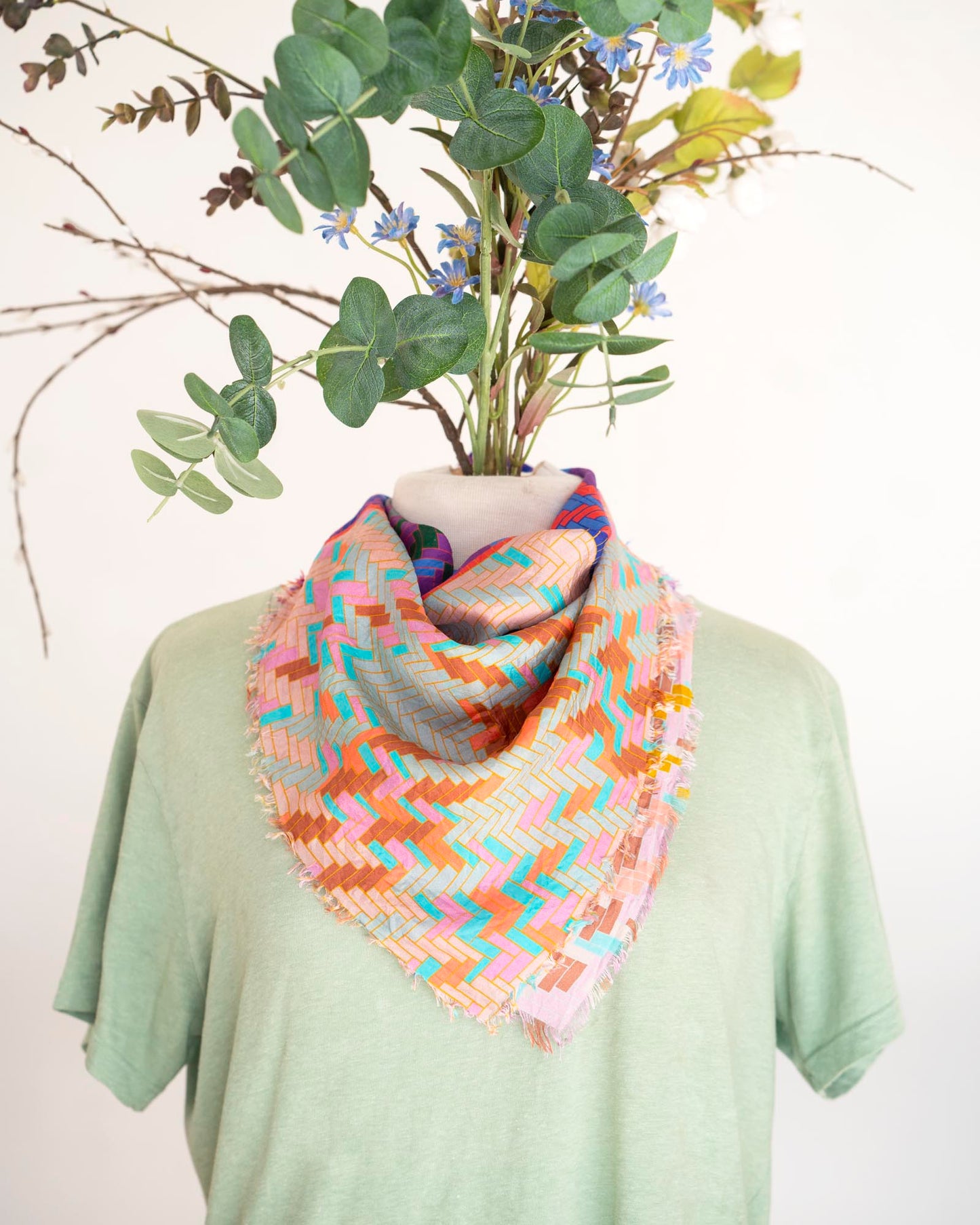 Summer in the Desert Silk Bandana Scarf - Tartan & Tweed