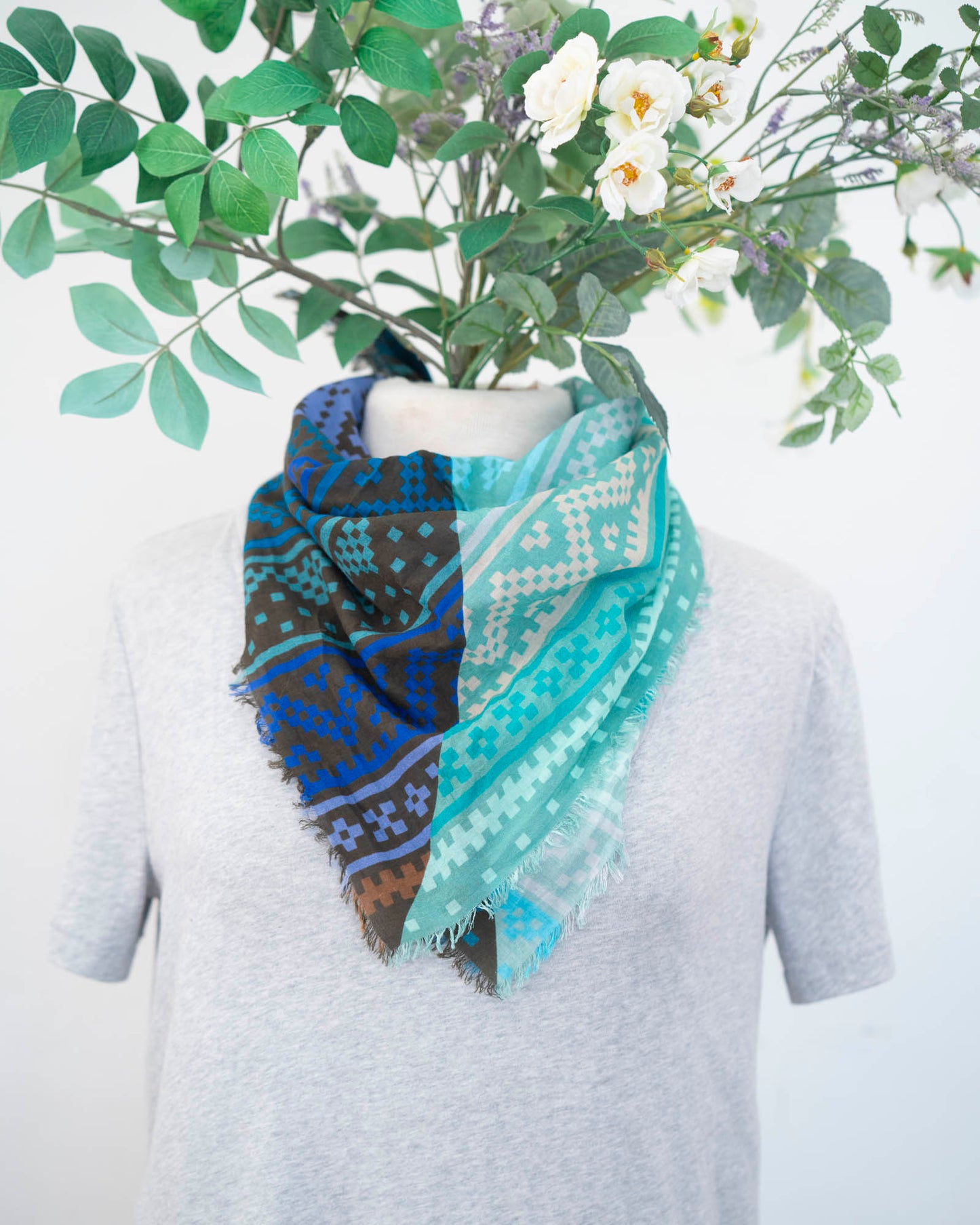 Winter Cotton Scarf - Norwegian