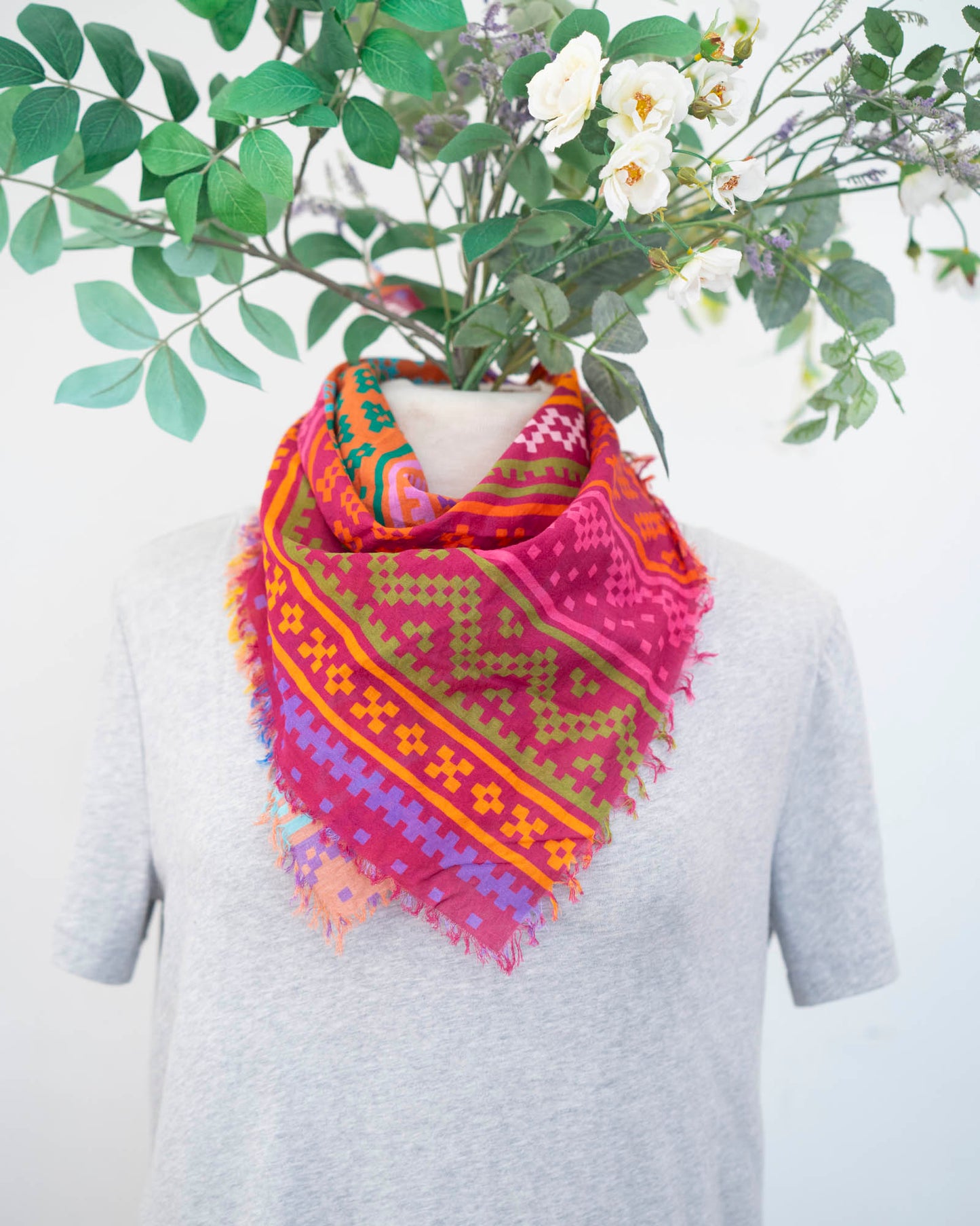 Autumn Cotton Scarf - Norwegian