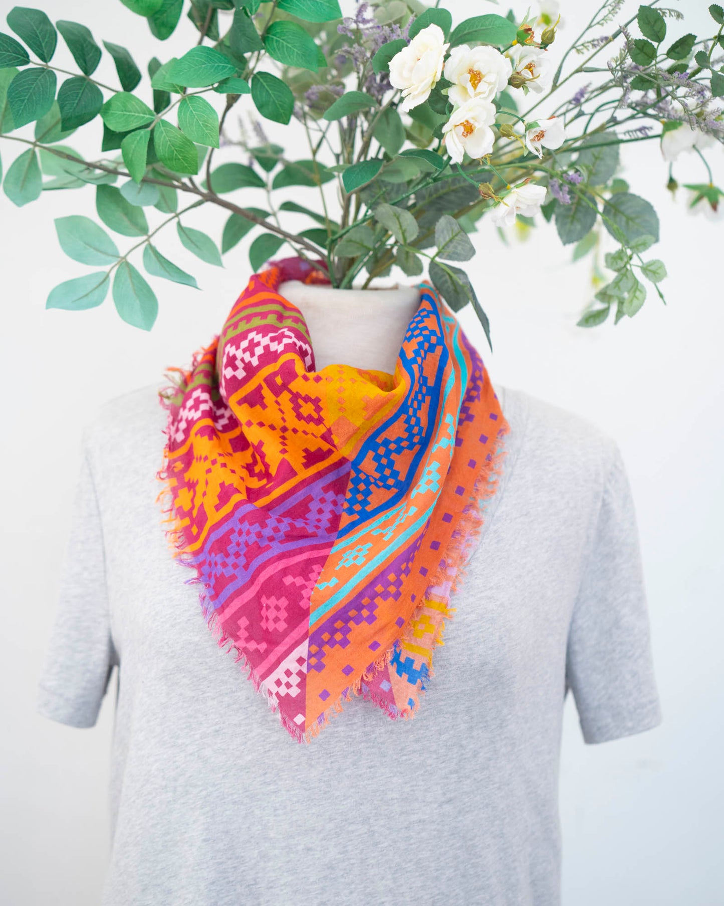 Autumn Cotton Scarf - Norwegian