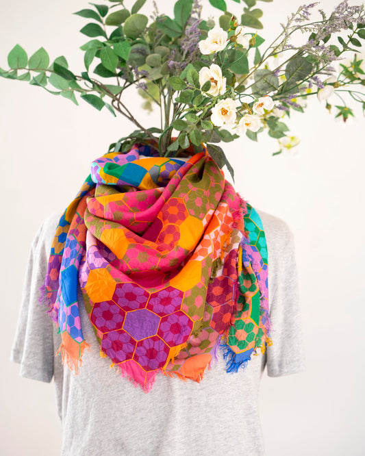 Autumn on the Plains Silk Wild Rag Scarf - EPP