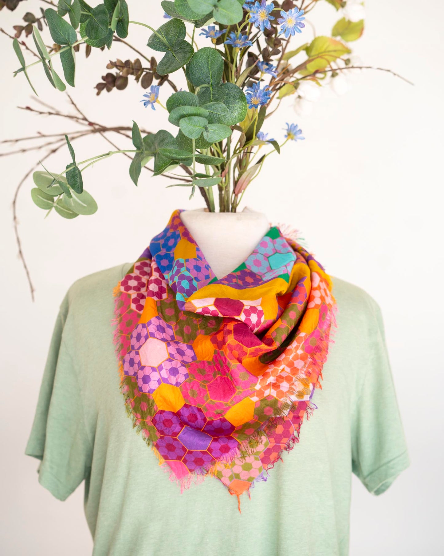 Autumn on the Plains Silk Bandana Scarf - EPP