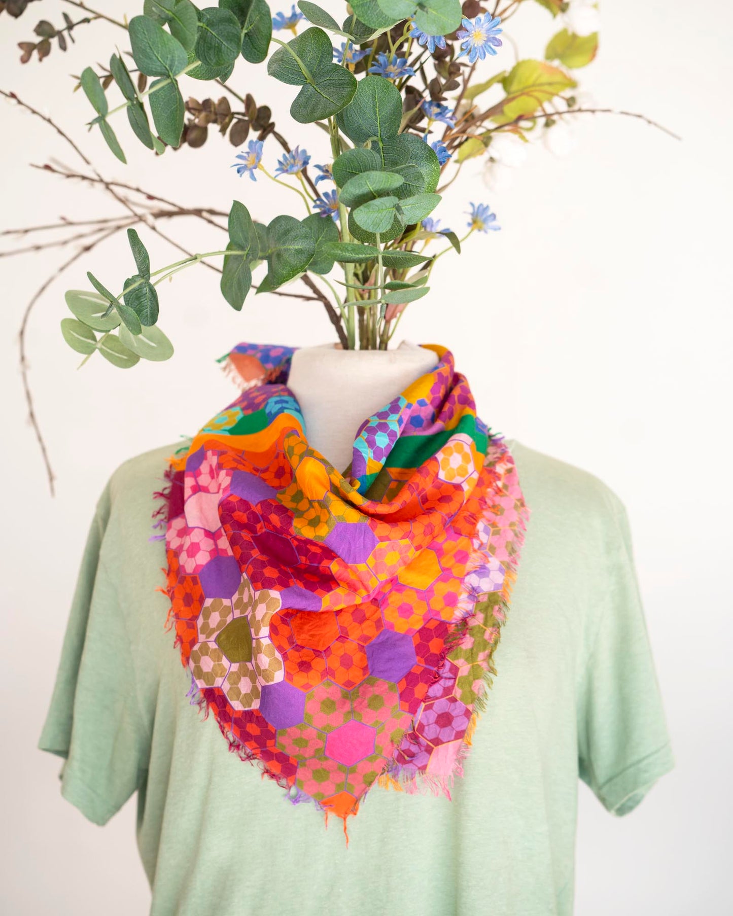 Autumn on the Plains Silk Bandana Scarf - EPP
