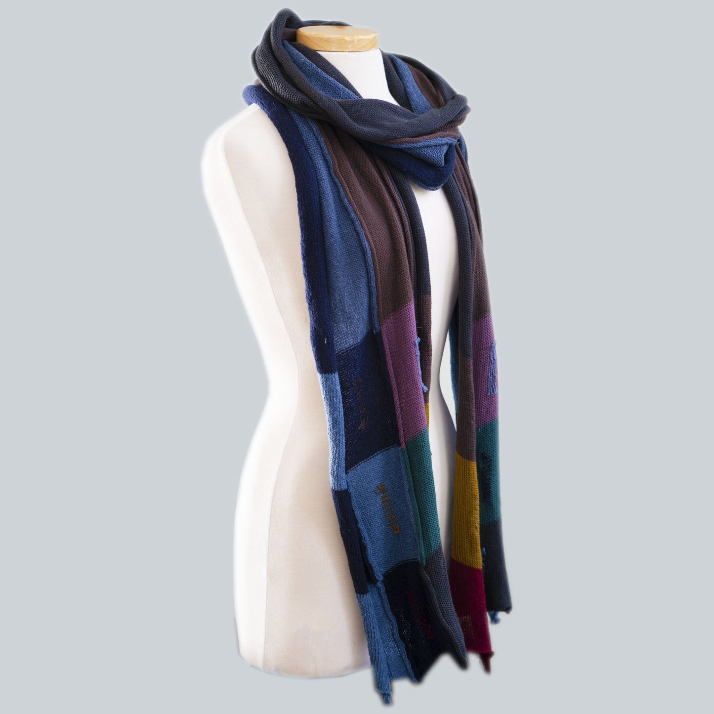 Dark - Recycled Denim & Organic Cotton Scarf