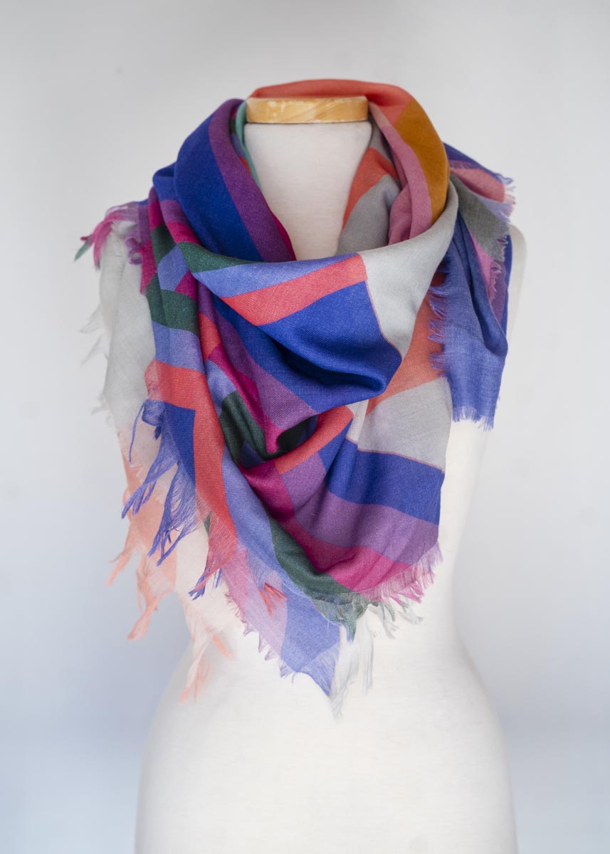 City in the Desert Wool & Cashmere Scarf - Diamonds