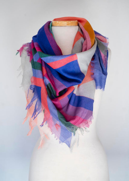 Summer in the Desert Wool & Cashmere Scarf - Diamonds