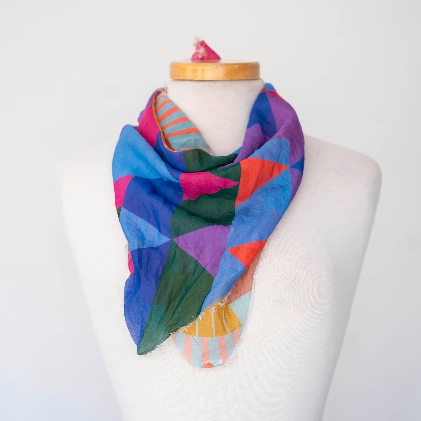 City in the Desert Cotton & Silk Scarf - Shapes