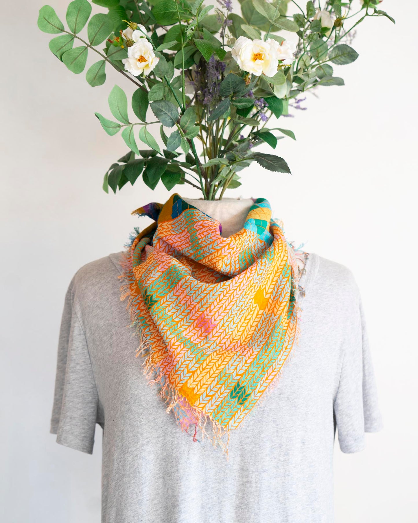 Autumn Cotton Scarf - Knit & Weave