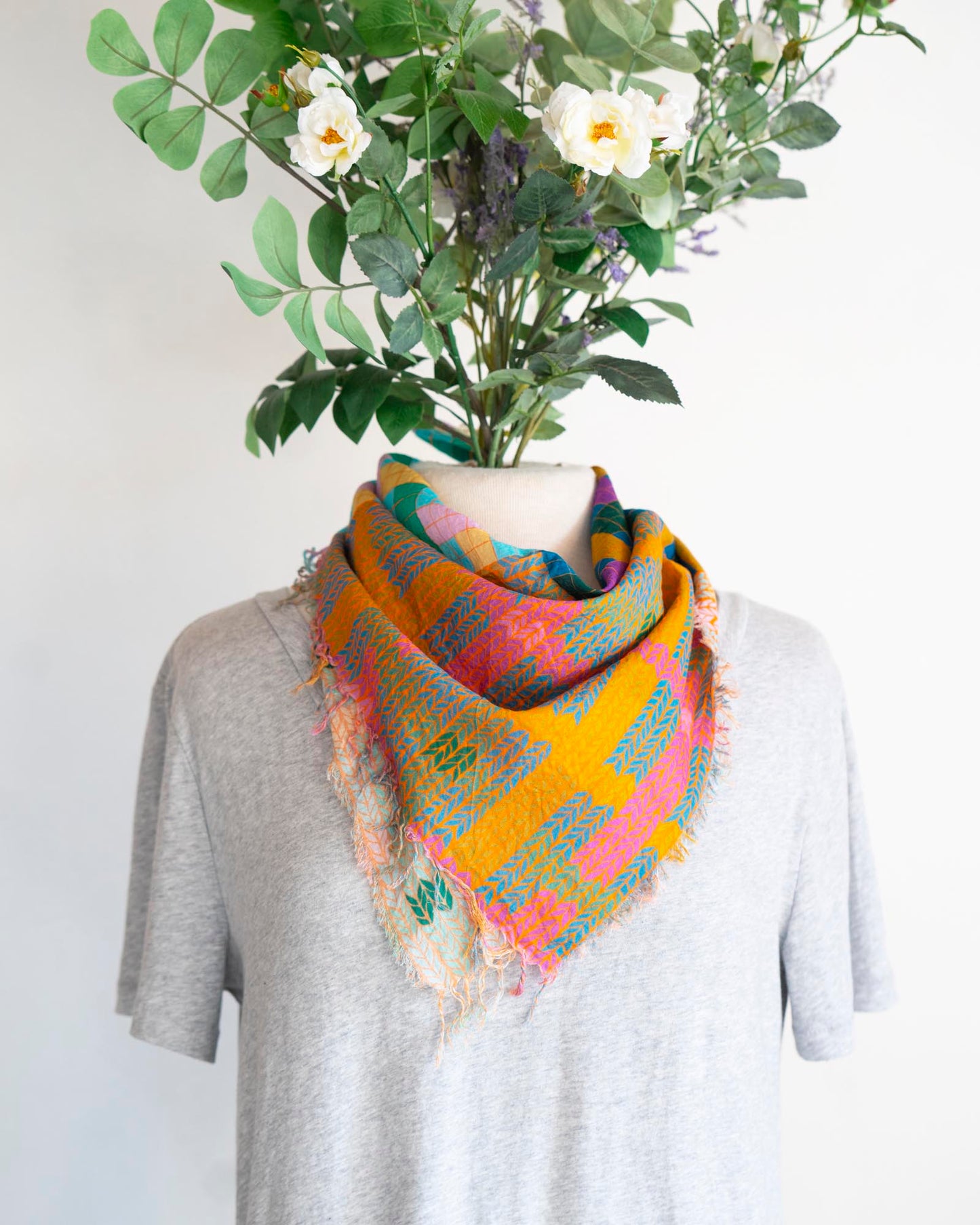 Autumn Cotton Scarf - Knit & Weave