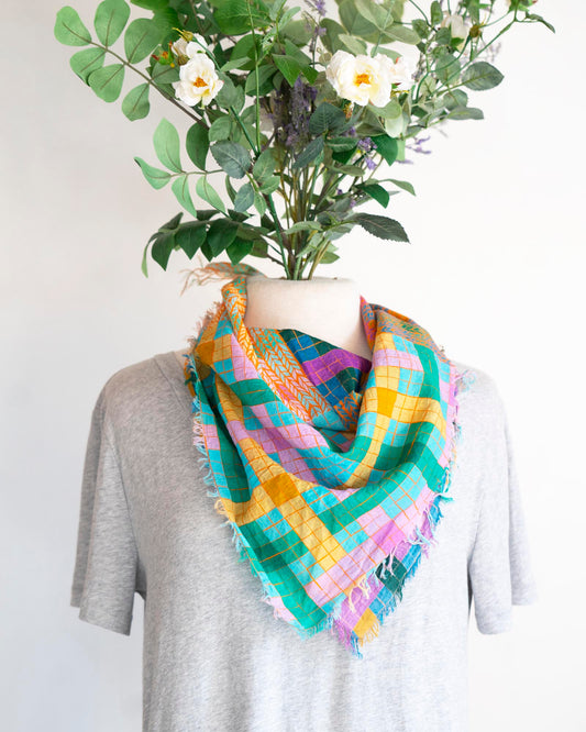 Autumn Cotton Scarf - Knit & Weave