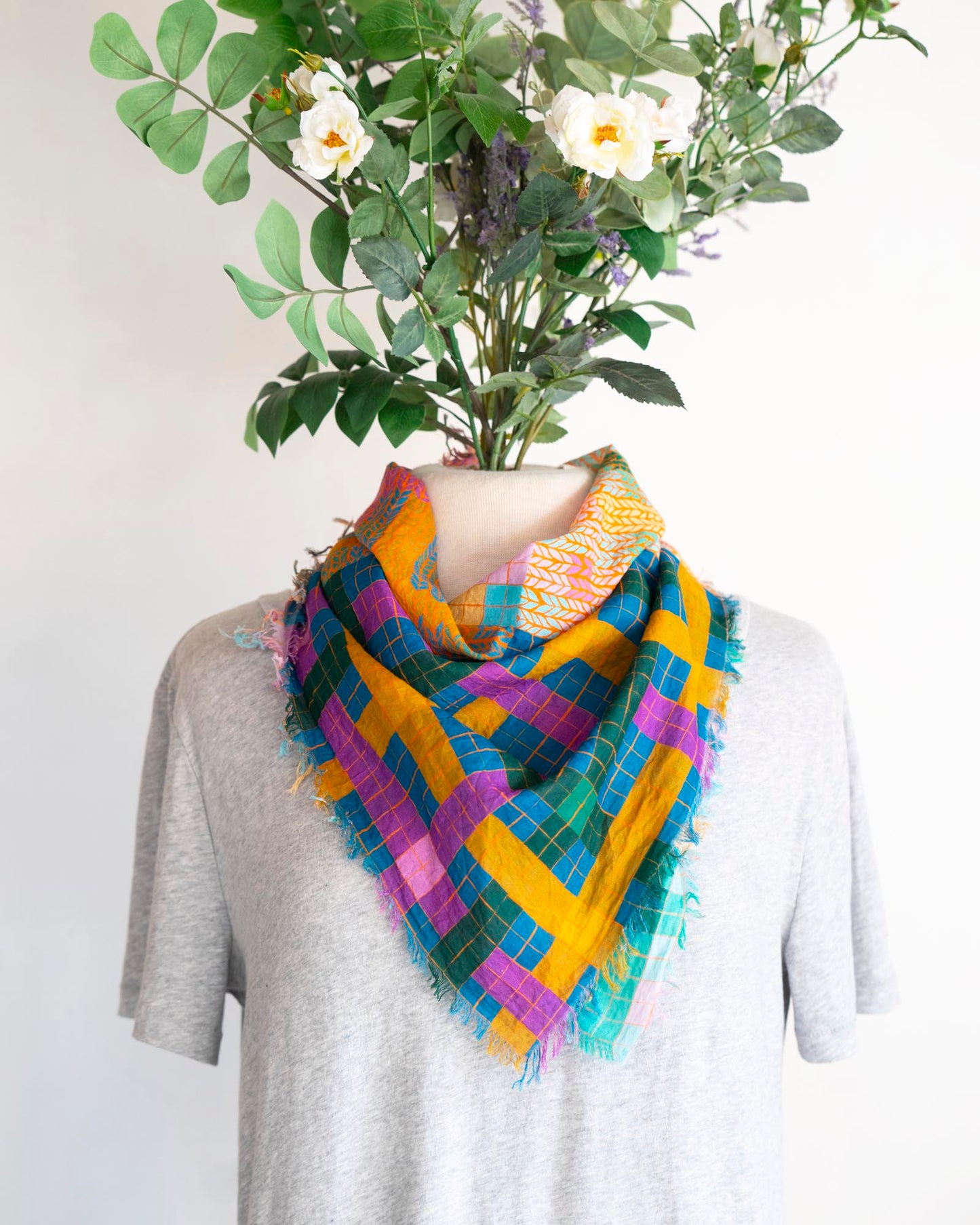 Autumn Cotton Scarf - Knit & Weave