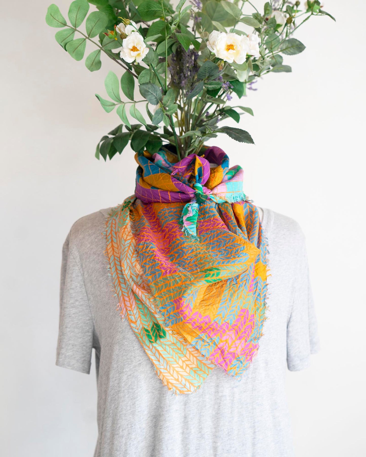 Autumn Silk Scarf - Knit & Weave