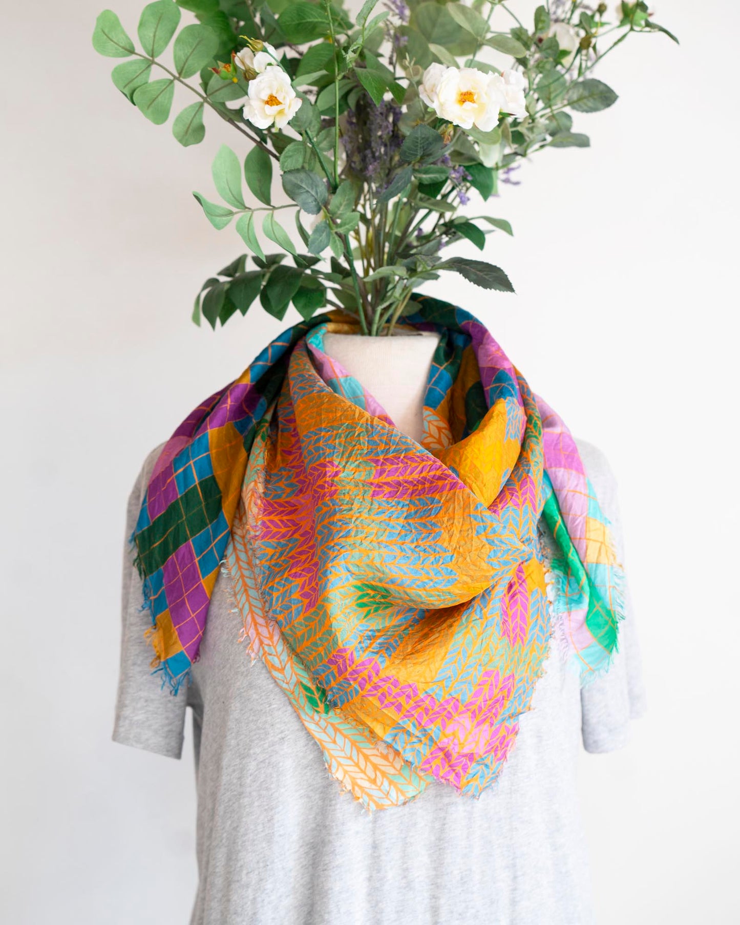 Autumn Silk Scarf - Knit & Weave