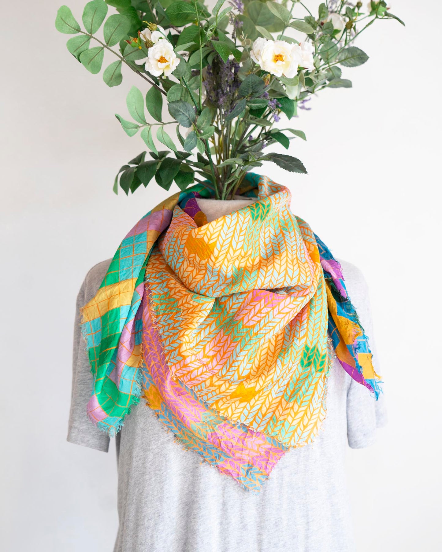 Autumn Silk Scarf - Knit & Weave