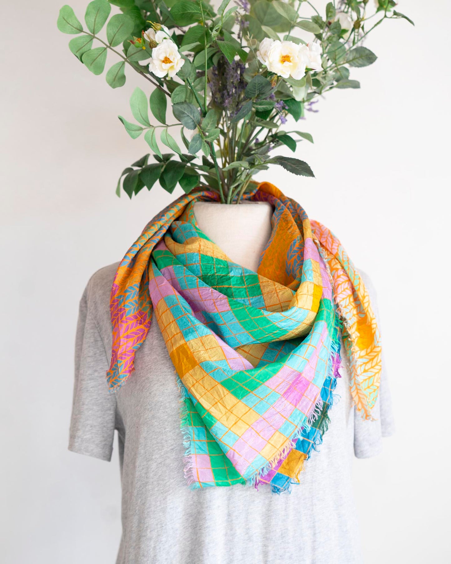 Autumn Silk Scarf - Knit & Weave