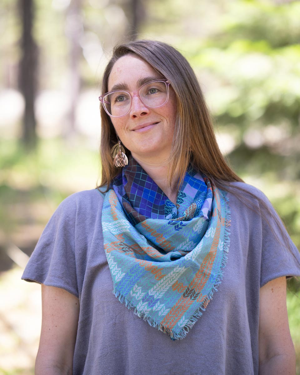 Winter Silk Bandana Scarf - Knit & Weave