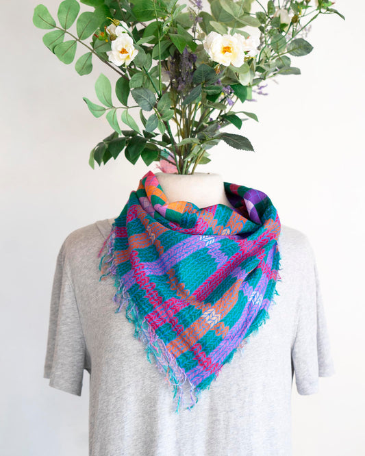 Spring Cotton Scarf - Knit & Weave