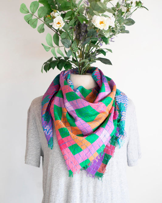 Spring Silk Wild Rag Scarf - Knit & Weave
